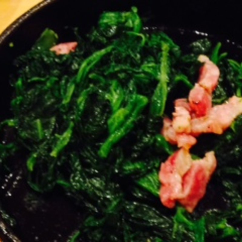 ほうれん草とベーコンのソテー(道の駅宿場町ひらふく )