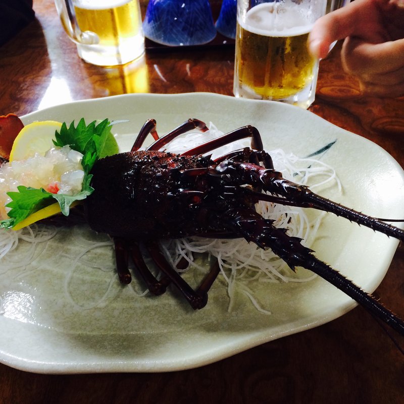 伊勢海老のお刺身(ぼら納屋)