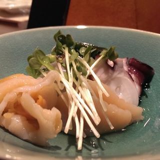Sashimi appetizer with tako and mirugai(Sushi dojo New York)