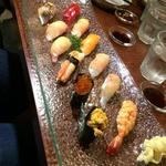 12 different pieces of nigiri