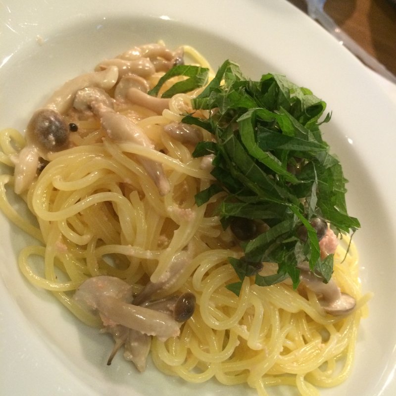 タラコとしめじと大葉のクリームパスタ(クッチーナピッコロ （Cucina Piccolo）)