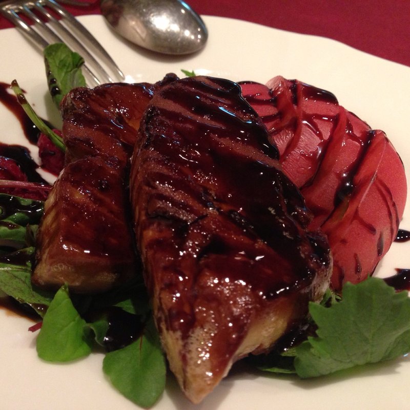 フォアグラのソテー　バルサミコ風味(レストラン ミモザ)