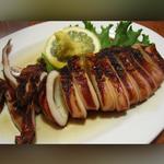 Grilled whole squid