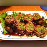 Beef wrapped asparagus
