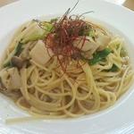 ホタテと九条ネギの和風パスタセット(NEZUCAFE)
