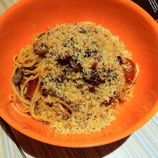 Roasted Garlic and Sundried Tomato Aglio Olio with Mushrooms(Simplyd)