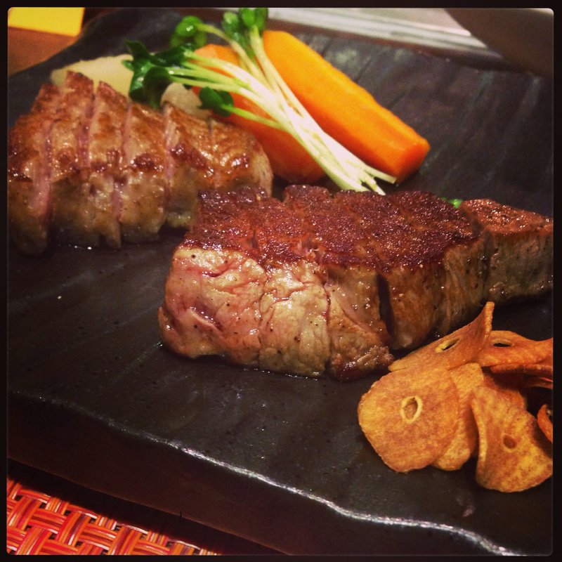 特撰黒毛和牛ロースコース(鉄板Diner JAKEN 池袋本店)