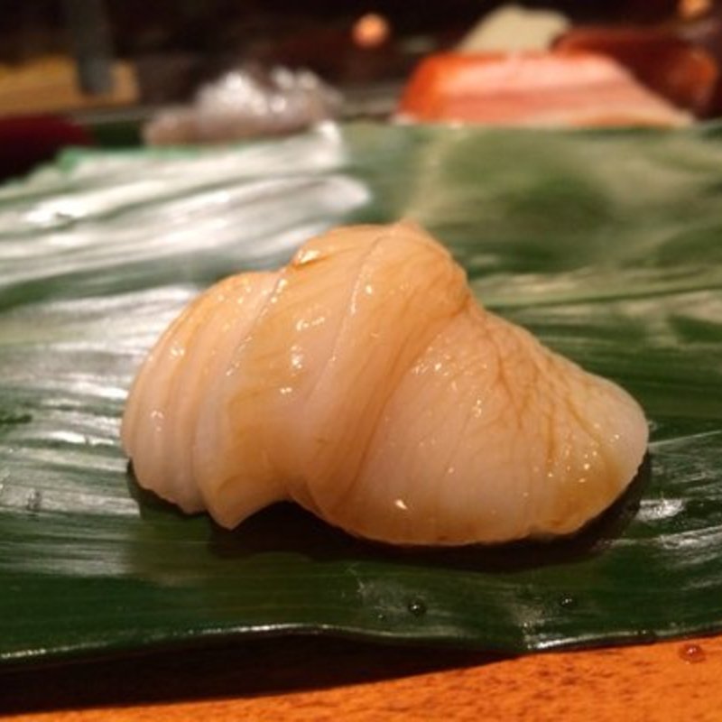 Live scallop sashimi(Sushi dojo New York)
