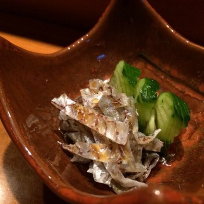 Snapper skin marinated in vinegar(Sushi dojo New York)