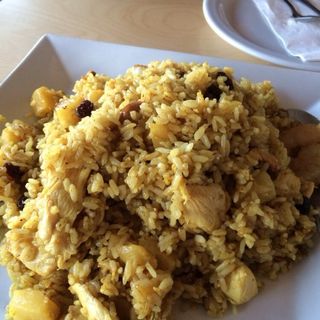 Pineapple rice w chicken w shrimps(Three Spice Thai Kitchen)