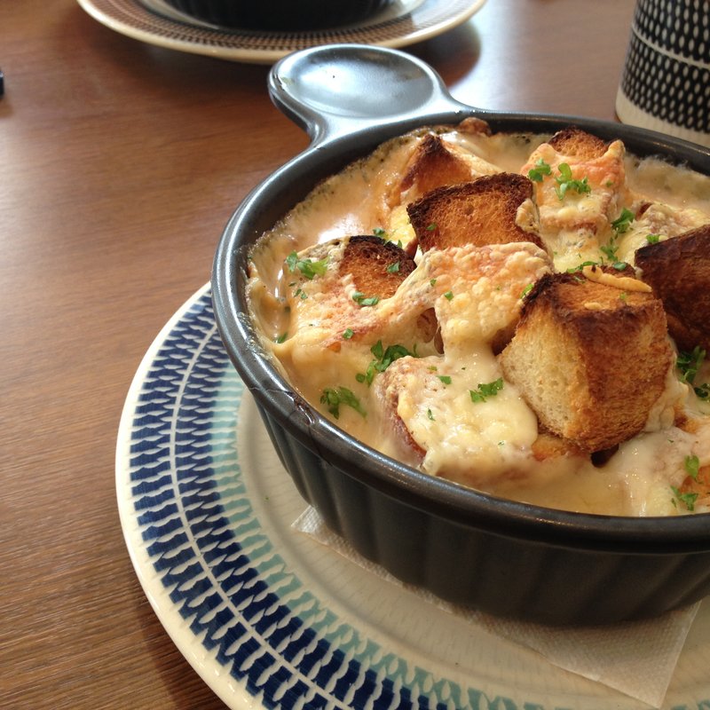 なすとミートソースのパングラタン(つむぐカフェ)