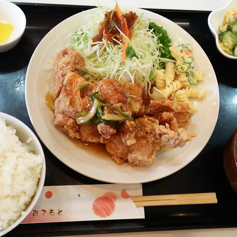 鶏の甘酢あんかけ定食(丈)