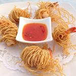 Shrimp in a crunchy noodle