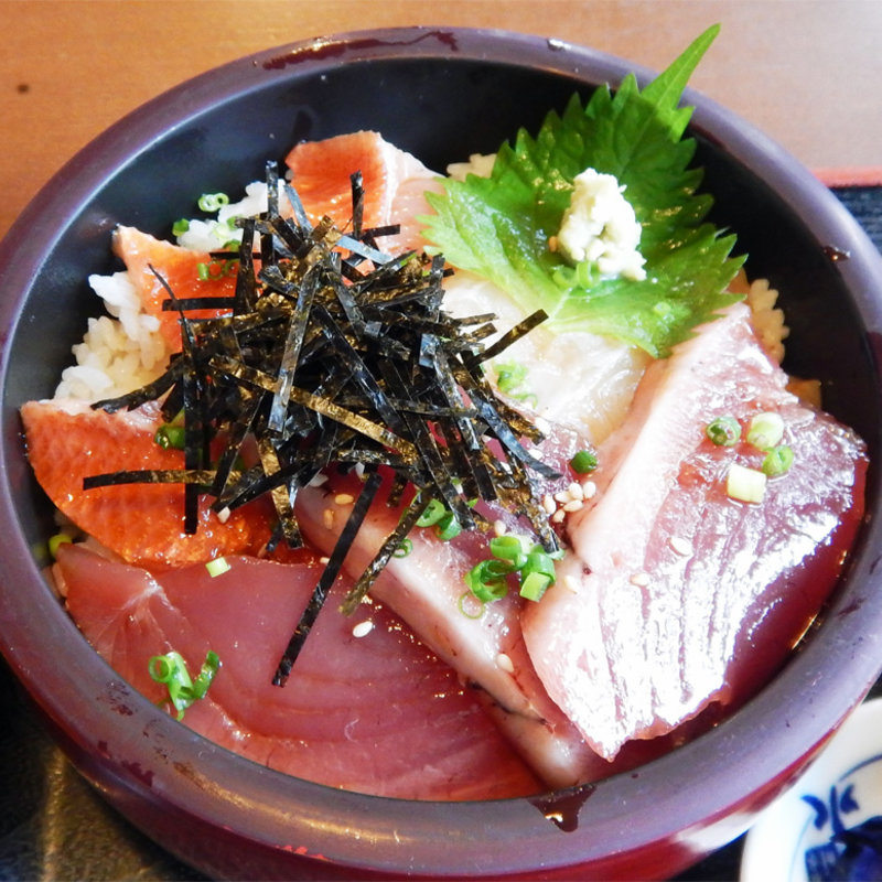 海鮮三色漬丼(えびや食堂)