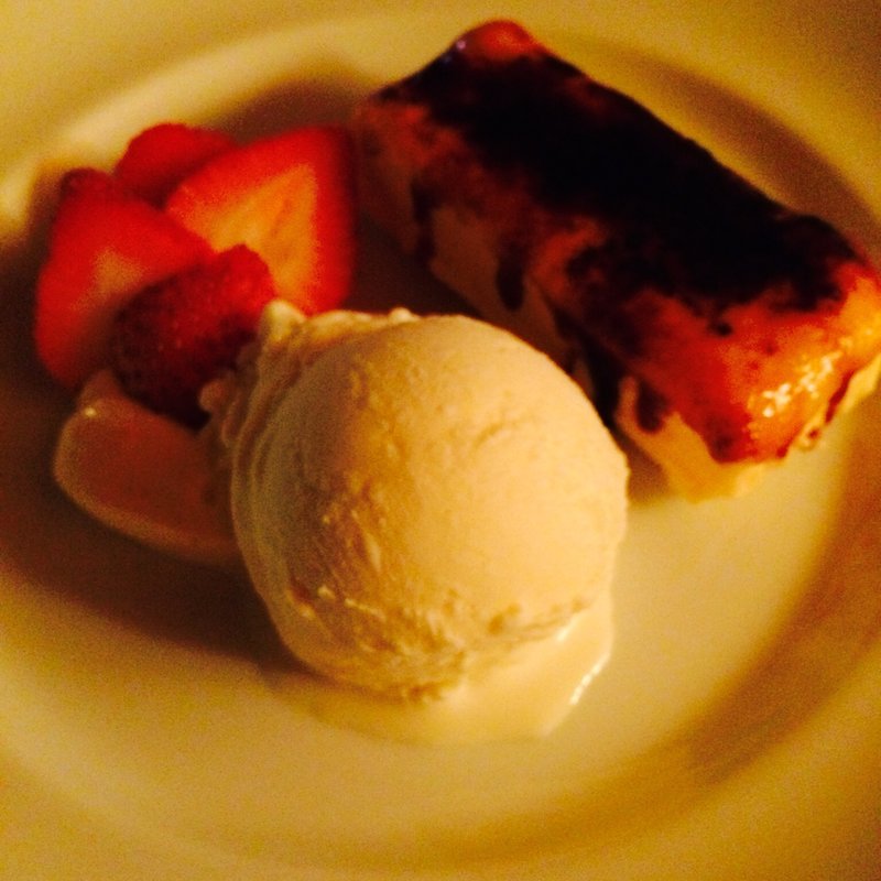 自家製クリームキャラメル バニラアイスのせ(ビストロタケノヤ 駅東店)