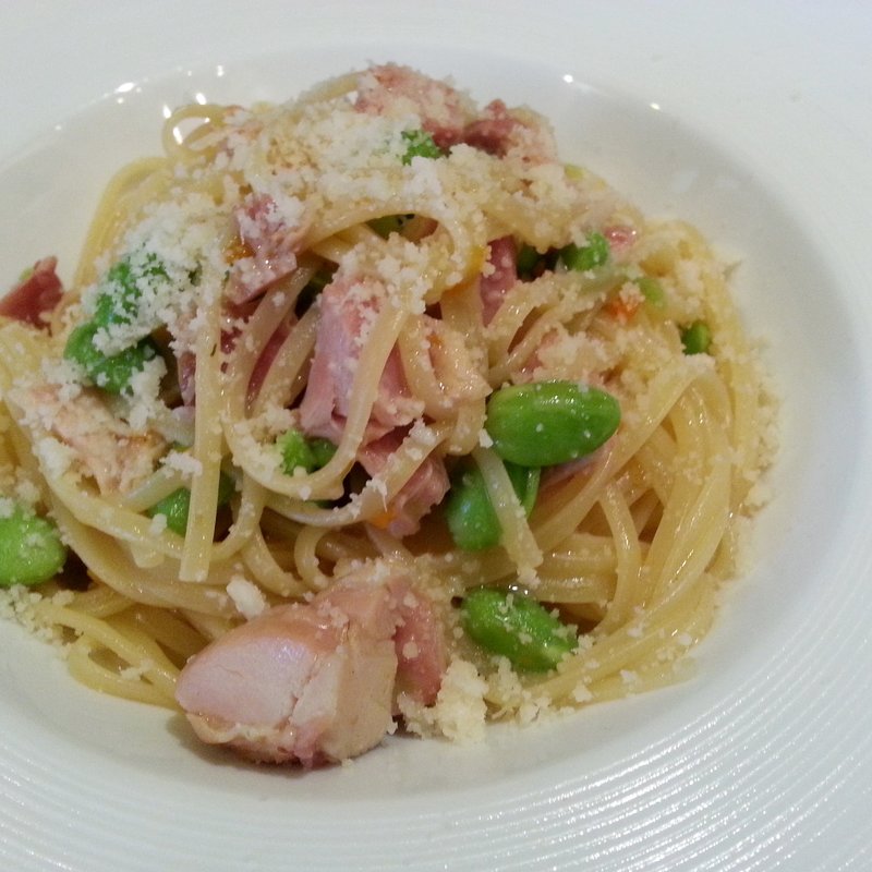 鶏と茶豆のラグーソース　ランチ(アンティカ･オステリア･マジカメンテ)