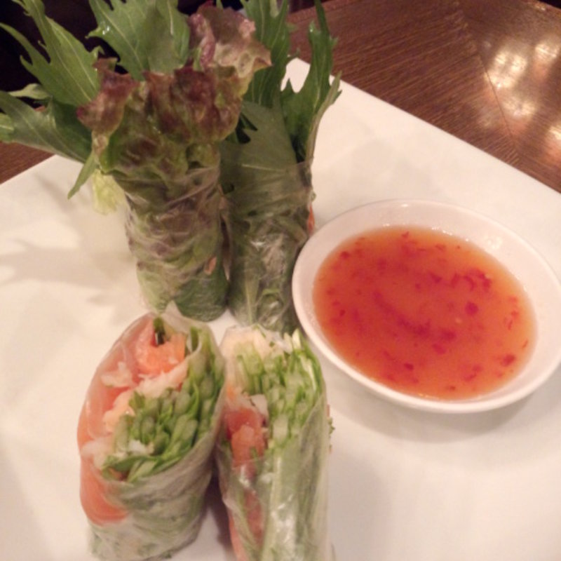 タラバカニとスサーモントラウトの生春巻き(ニューミュンヘン 阪神百貨店梅田本店)