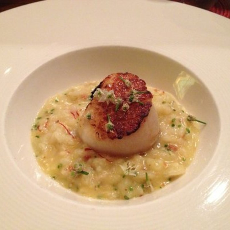 帆立とサフランリゾット(Degustation)