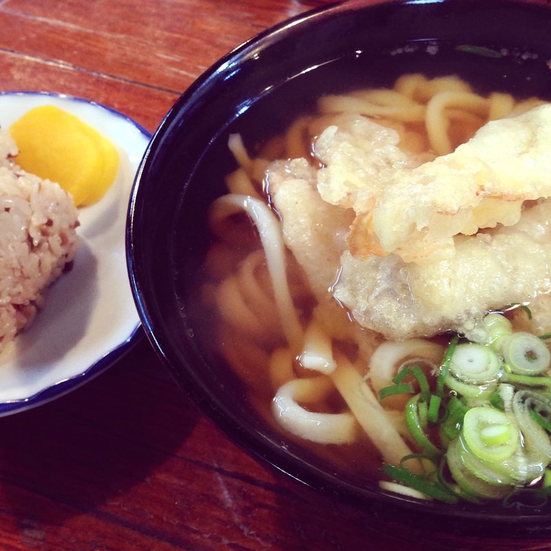 ごぼう天うどん&かしわ(うどん平)