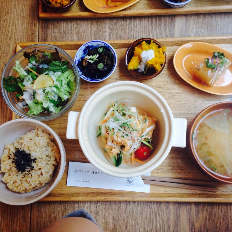 日替わりヘルシープレート(玄米カフェ実身美sangmiサンミ梅田店)