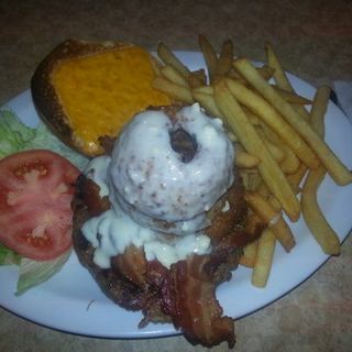 Awesome Brownstone Supreme burger(Brownstone Diner )