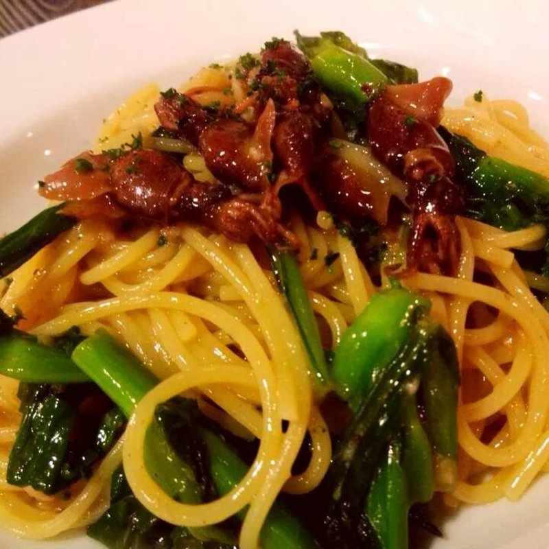 ホタルイカと菜の花のパスタ(torimo)