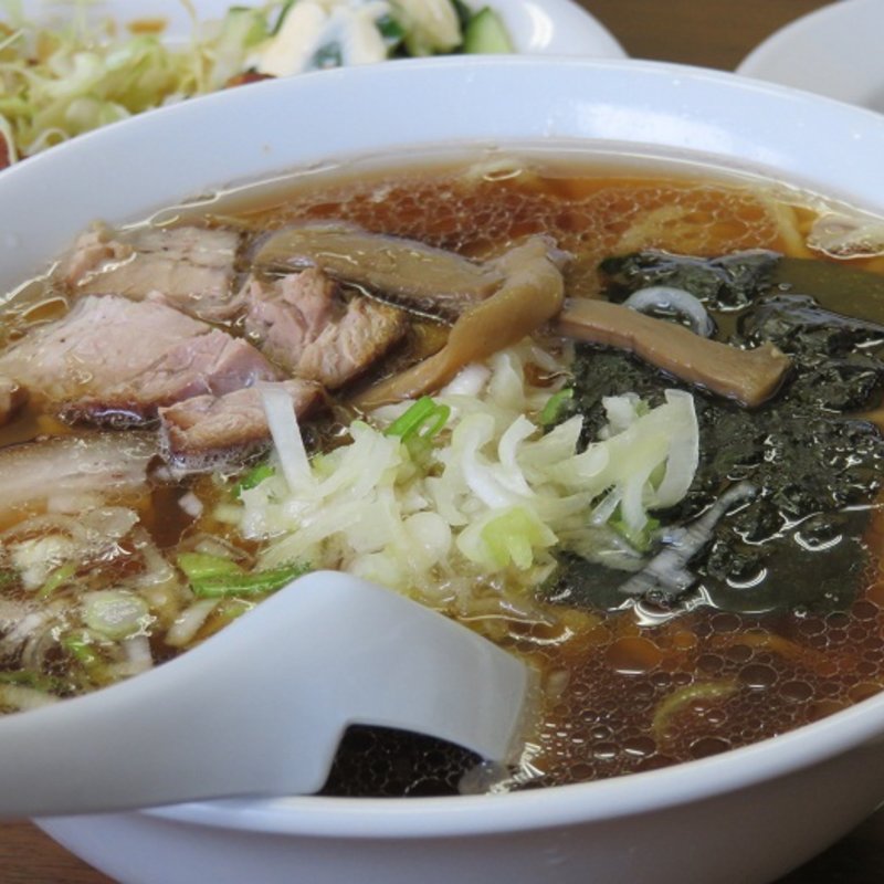 ねぎみそ半ラーメン(三憩園)