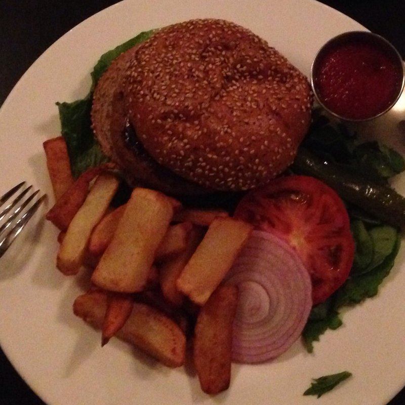 BBQ Seitan Burger (CANDLE CAFE VEGETARIAN COOKING)