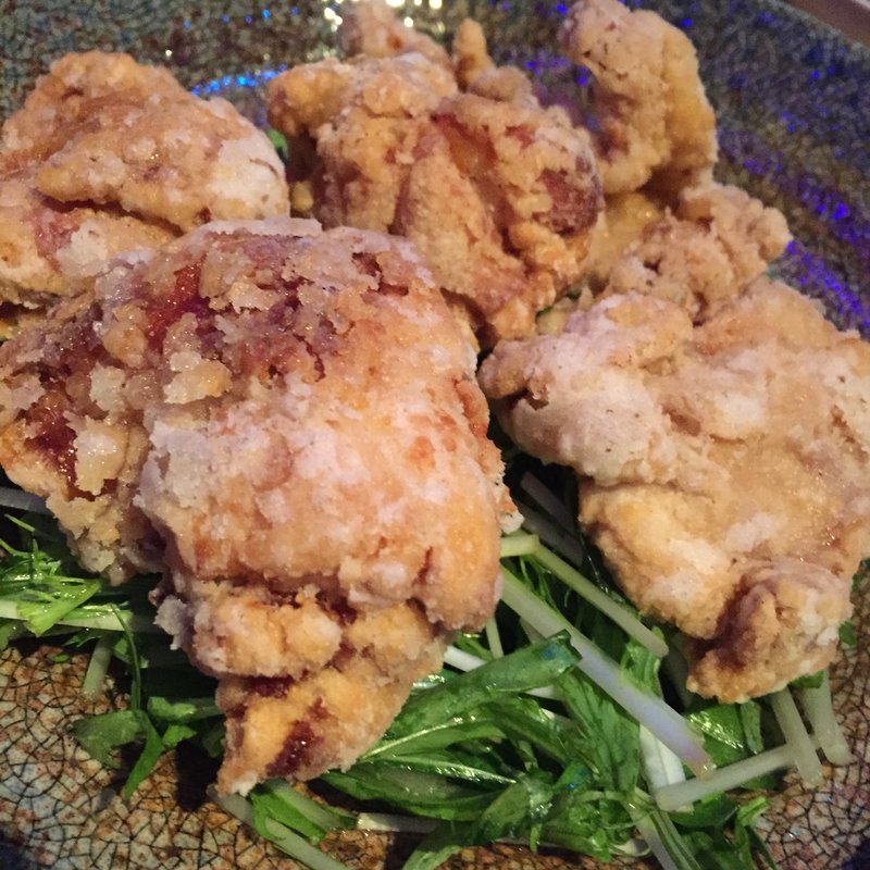 鶏の唐揚げ(沖縄がじゅまる酒場ばっちこい)