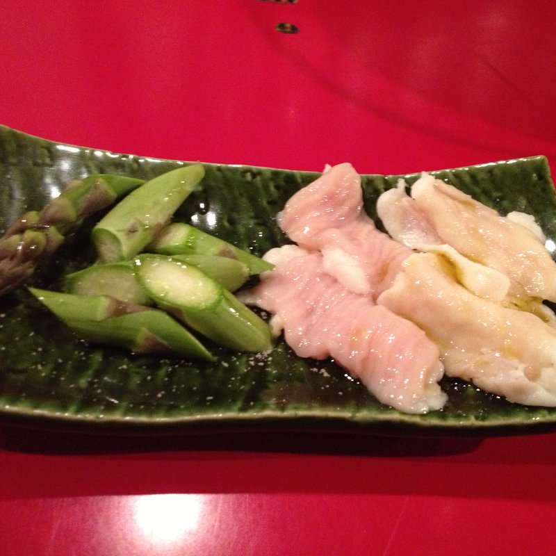 ミックスホルモン（白）＆アスパラ(たるたるホルモン )