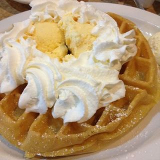 vanilla Ice cream waffle(Brownstone Diner )