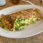 Broccoli and cheddar cheese omelet