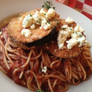 Fried eggplant pasta(Auntie Pasto’s)
