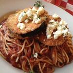 Fried eggplant pasta
