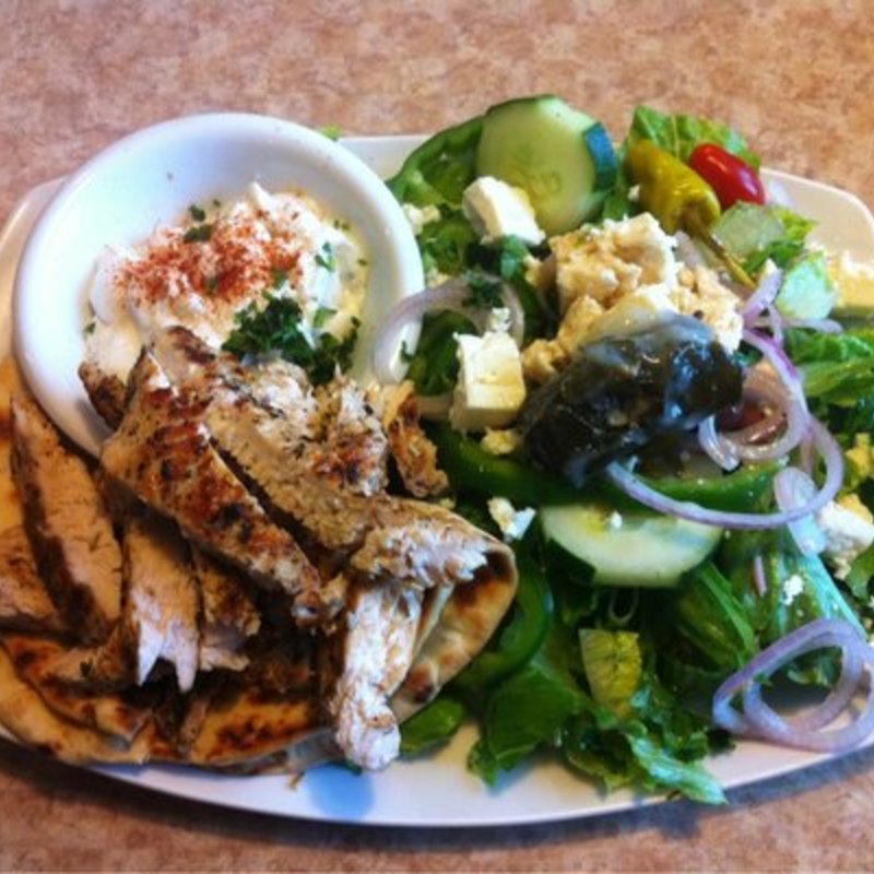 Gyro platter with grilled chicken(Brownstone Diner )