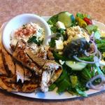 Gyro platter with grilled chicken