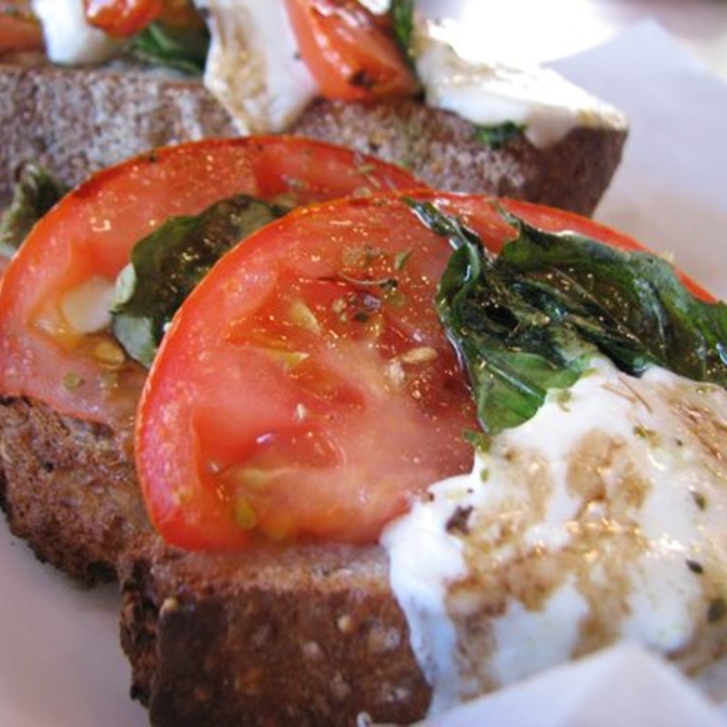 Tomato Basil and Mozarella Panini(Bruno’s Forno)