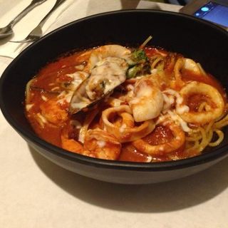 Seafood spaghetti(Kit n Kitchen)