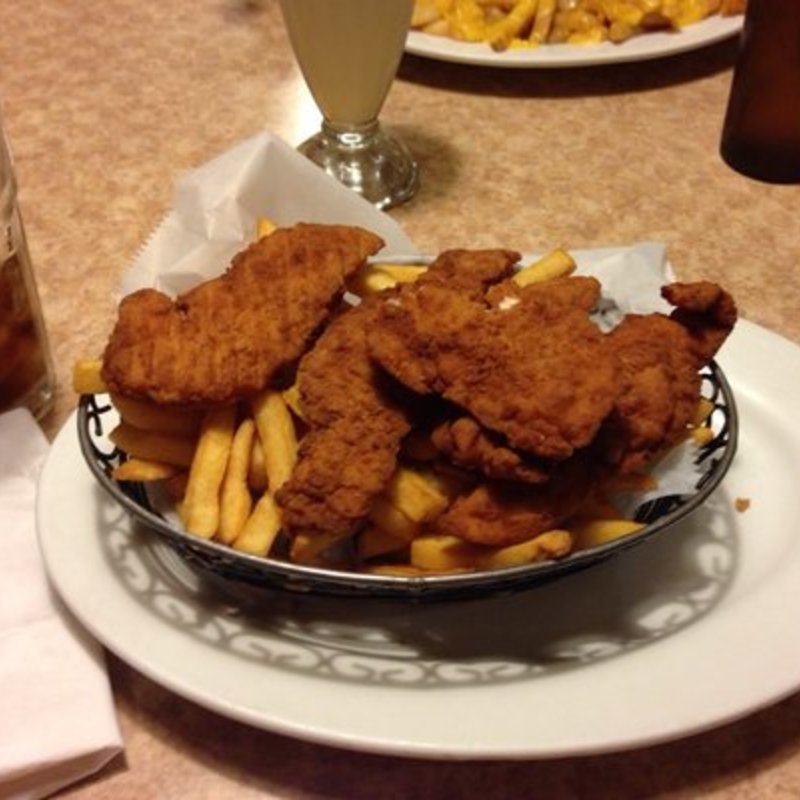 fried checken with fries(Brownstone Diner )