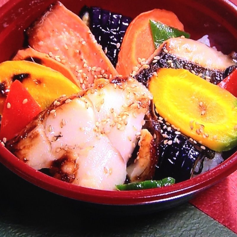 三種の西京焼と彩り野菜欲張り丼(魚味撰 大丸梅田店)