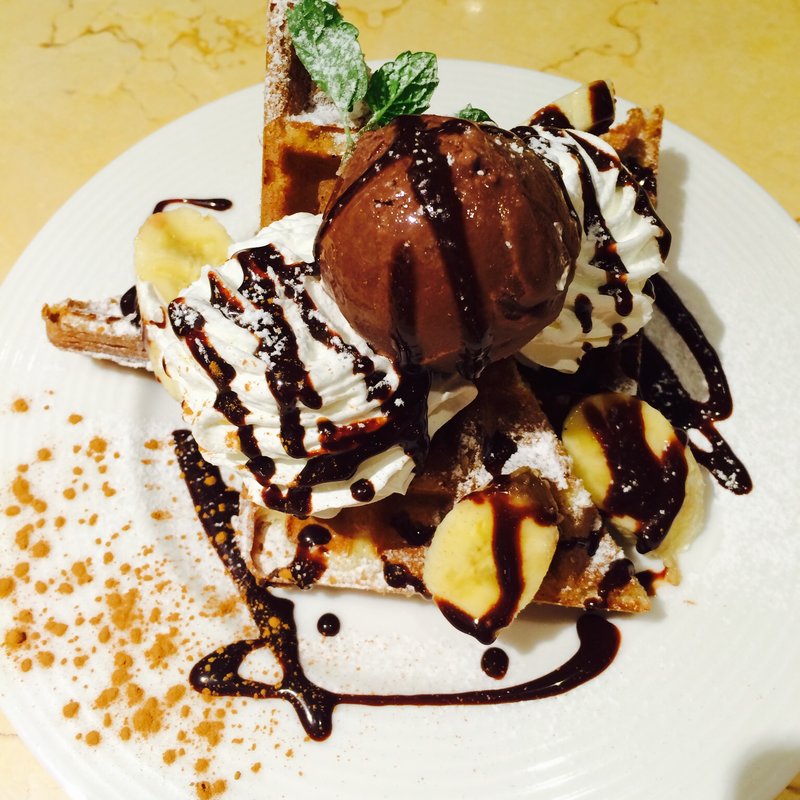 チョコバナナワッフル(ビアカフェ ブルッグスゾット日本橋 コレド室町2店)