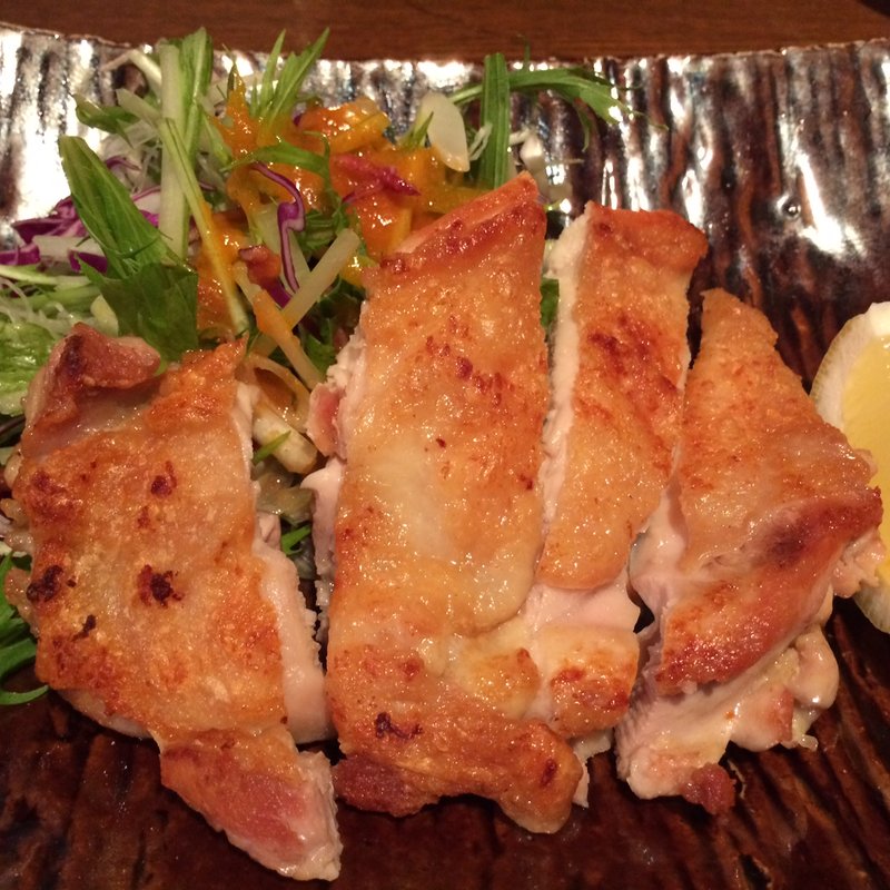 鳥取 大山鶏の岩塩焼き(手打蕎麦割烹 山せみ)