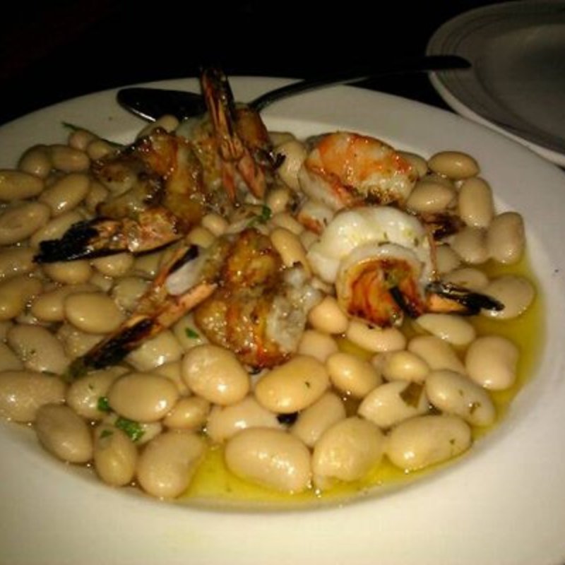White bean and shrimp appetizer(Trattoria La Sorrentina)