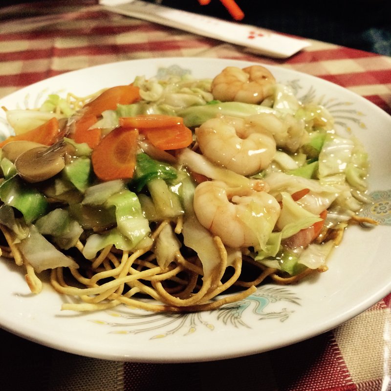 五目かた焼きそば(中華台湾料理 品華亭)