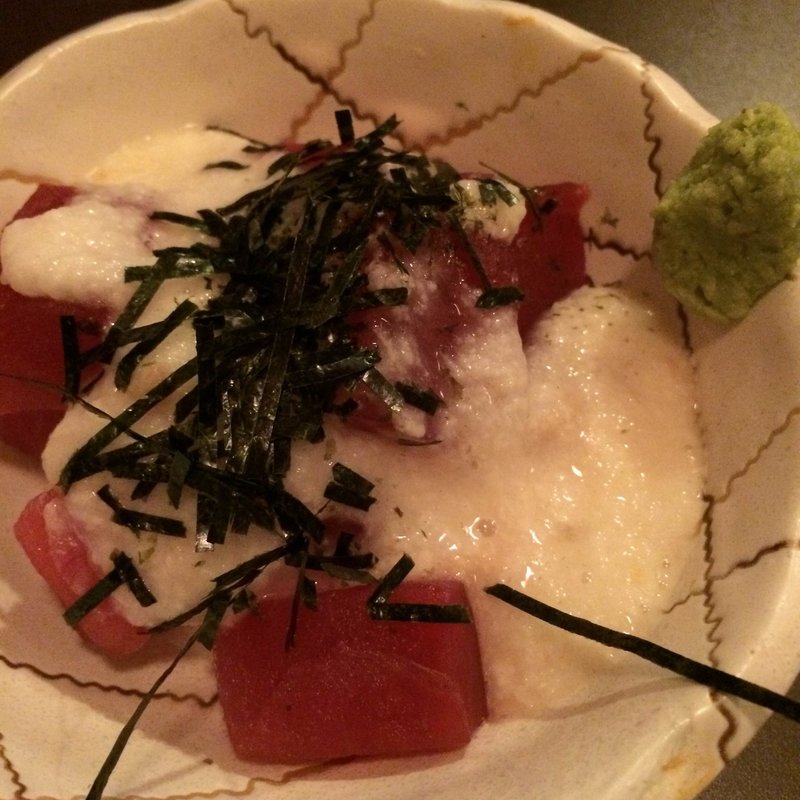 まぐろ山かけ(居酒屋えがお)