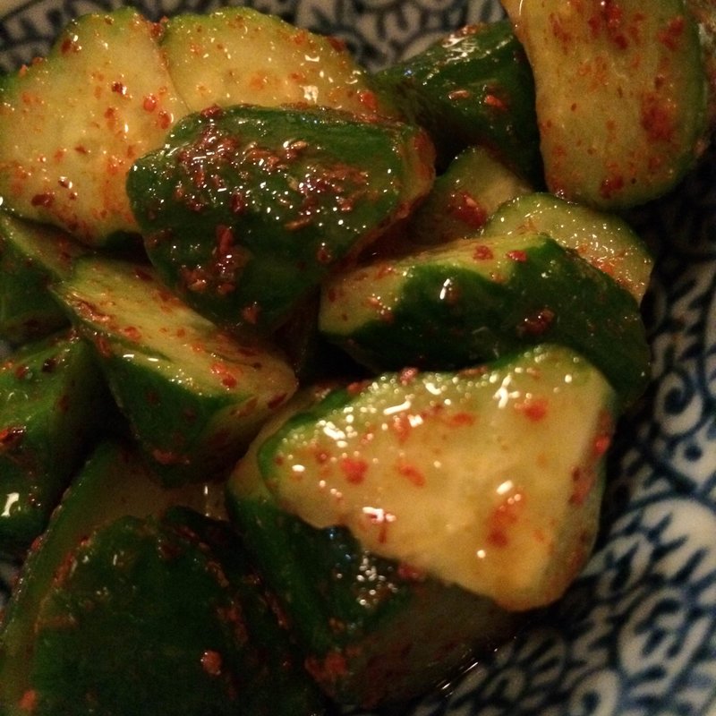 ピリ辛きゅうり(居酒屋えがお)