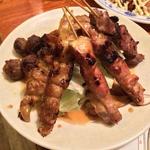 Yakitori set A- chicken, chicken skin, chicken gizzard, beef balls, pork belly(Oh! Taisho)