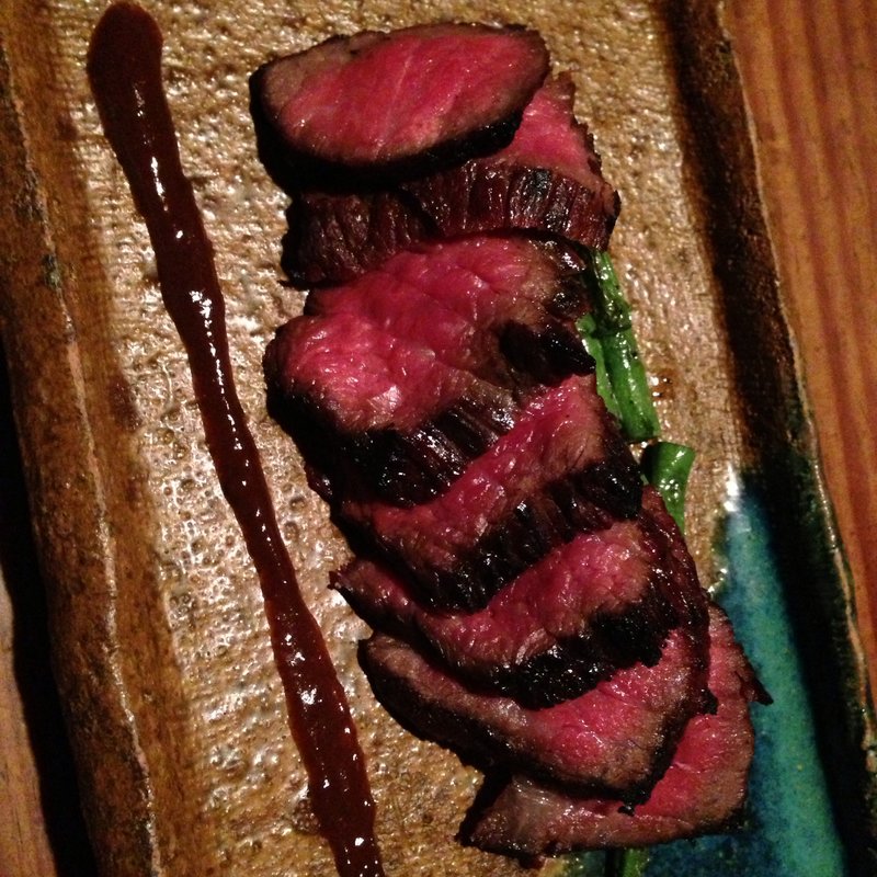 黒毛和牛の網焼き(丹波谷かくりゅう)