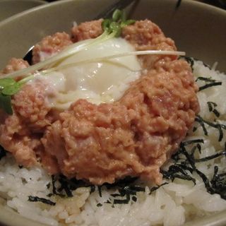 spicy tuna don with quail egg(Oh! Taisho)