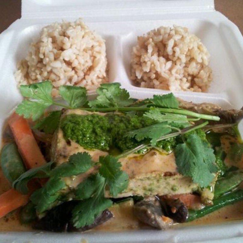 Tofu in Thai coconut curry(Cafe Blue)